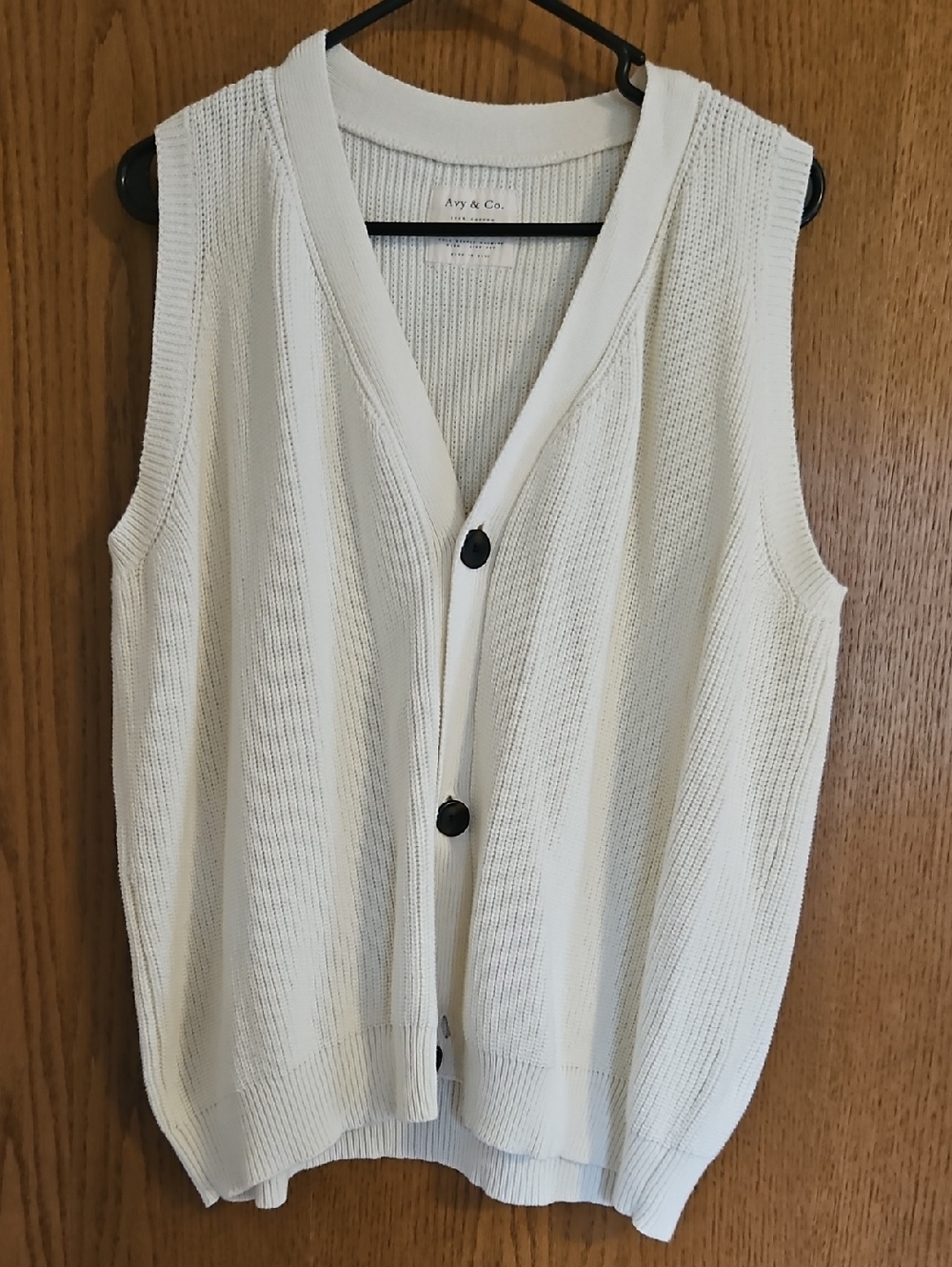 Avy & Co. ARTHUR - CREAM Buttoned Knit Vest